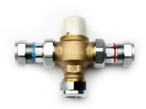 Salamander Pumps - Thermostatic Mixing Valve - ACCHWSTMV - Water Pump Heat Protection - 22mm Compression - Plumbing Tools - Water Pumps & Accessories
