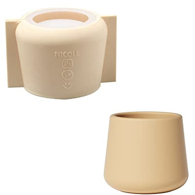 BOOWAN NICOLE Candele barattoli stampi in calcestruzzo, stampi in silicone trapeoide per vaso di candele con coperchi per decorazioni domestiche (SH0974-1)