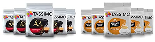Tassimo Café Dosettes - 80 L'Or Espresso Splendente & 80 Grand Mère Petit Déjeuner (Lot de 5 x 16 Boissons Chacun)