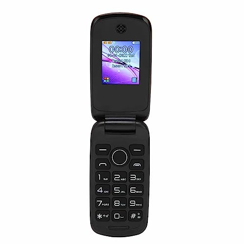 Dpofirs Klapphandy Entsperrt, Klapphandy für Senioren, GSM Entsperrtes Seniorenklapphandy mit Großer Taste, Entsperrtes Klapphandy, BT, Dual-SIM, Geschenke (Schwarz)