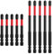 Saipor 10pcs PH2 Flat Slotted Phillips Cross Head Screwdriver Bit Sets for Electricians, 1/4 Inch Hex Shank Magnetic Cross Slot Screw Driver Drill Bits Used on Circuit Breakers