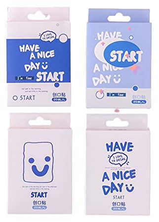 20 cerotti adesivi impermeabili per ferite, kit di emergenza per ferite, cerotti traspiranti, cerotti adesivi per la casa (colore casuale-#2)