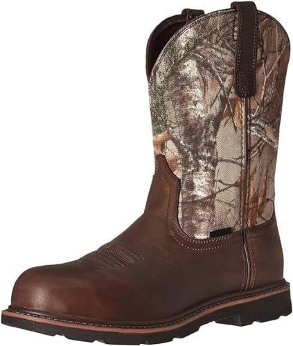 ZWESKUX Herren-Cowboystiefel, bestickt, runde Zehenpartie, Westernstiefel, traditionelle Country-Stiefel, Arbeitsstiefel,43,Stamp Duty