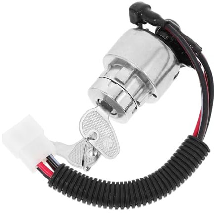 TOKIDNY Commutateur Allumage De Tondeuse à Gazon Avec Clé Remplacement De Commutateur De Démarrage Pour Tracteurs Et Tondeuses Démarrage Et Sécurisé