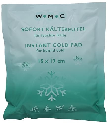 WMC Medical Kühlkompressen Sofort-Kältekompresse 15x17cm für Erste Hilfe, Kinder & Erwachsene, ca. 20 Minuten Kühlung, Ideal für Sportverletzungen, Kühlpads zum Knicken, Reise Gadgets Kühlpack | 10 St