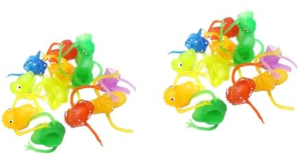 TOBBOMEY 40stücke Fingerpuppen Kreative Fingerpuppen Für Junge Mädchen Mitgebsel Für Partys Und Puppenspiele Lustige Spielzeuge Mit Zufälligen Mustern