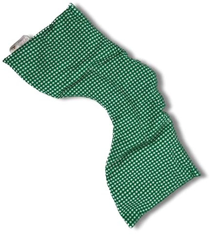 Franzis Nähstube Spelt Pillow, Neck Pillow, Checked Green, 100% Cotton, Grain Pillow, for Tension or Shoulder and Neck Pain