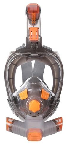 Schnorchelmaske Tauchmaske, Vollgesichtsmaske, Antibeschlag, für Erwachsene und Jugendliche, Unterwasser-Schnorchelmaske mit weiter Sicht, wasserdicht, Schwimmmasken, Kamerahalterung Tauchmasken(L/XL)
