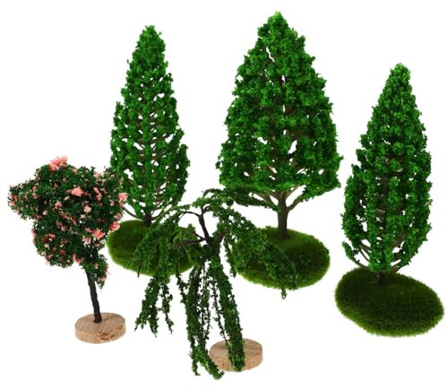 VILLFUL 5stücke Miniatur Garten Baum Figurin Für Dioramen Tischdekoration Micro Landschaft Schmuck Baum Anlage Für Schreibtisch Garten Dekoration