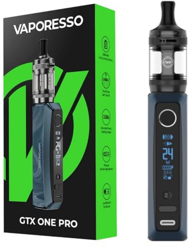 For Vaporesso GTX ONE PRO Kit 40 W Batería 3000mAh (Azul) 3 ML Atomizador XTank T Tank Resistencia GTX Mesh Coil 0,6Ω/1,2Ω Llenado superior/Flujo de aire MTL/RDL Vape Original - No Nicotine