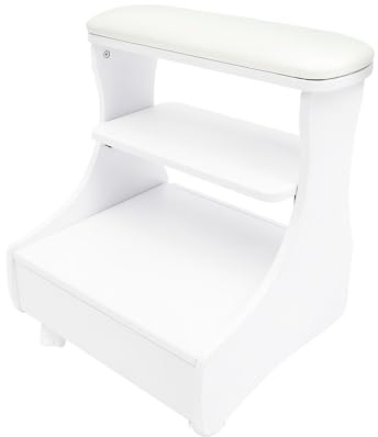MEELRYD Fußbad-Hocker mit Rädern, Fußstütze Pediküre Fußruhe schminkhocker fussbad Maniküre Möbel Trolley, Duschhocker, für Erwachsene, Senioren, Beinstütze, Fußpflege