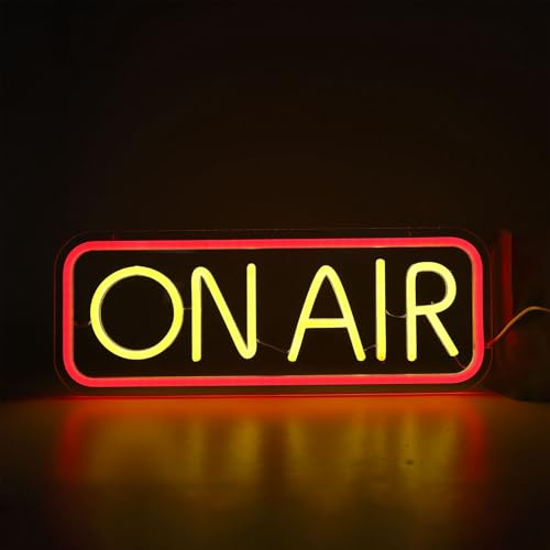 Tangxi On Air Neon Sign, LED Studio Live Decorative Lights für Live -Streaming/-aufnahmen, USB -Antriebsschilder für Twitch, Tiktok, YouTube -Streamer/Gamers