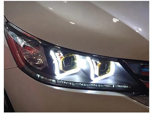 UMDJJU Per Fari Per Accord 9th 2013-2015 Per DRL Indicatori Direzione Anabbaglianti Abbaglianti Proiettore Lente Stile Auto Fari Principali Anteriori