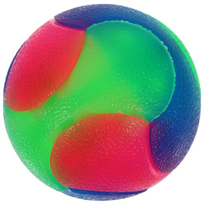 Parliky Leuchtender Tennisball für Kleine Hunde Glow in The Dark Hundespielzeug mit Elastischem Sprung und LED licht Interaktiver Trainingsball für Welpen und Katzen Sicherer Haustierspaß