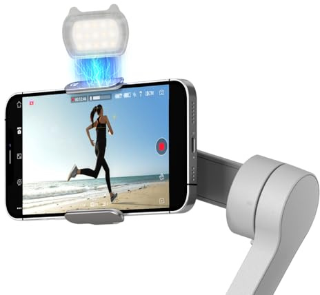 DJI Luce di riempimento per Osmo Mobile 7/OM 7P/OM 5/SE/OM4 SE, Osmo Pocket 3/2, filtro luce di riempimento video, luce di riempimento magnetica, temperatura di 3 colori, ricarica USB-C