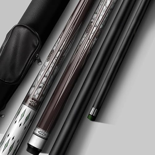 Generisch 58-Zoll-Poolqueue aus Kohlefaser mit Koffer, Snookerqueue mit 10-mm-Spitze, 2-teiliger Schaft mit geringer Ablenkung, professioneller Billardqueue