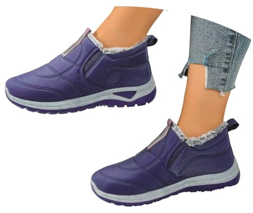 Stivaletti Donna Invernali Scarpe Da Donna Scarpe Inverno 43 Larga Con Zeppa Sportivi Neve Trekking Impermeabili Antinfortunistiche Pelliccia Interna Scarponcini Pelo Stivali Ortopediche On Plantare