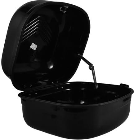 WRITWAA Motorrad Heckkoffer aus Dickem Eisen Mittlere Größe Schwarzer Topcase mit Schloss Robuste Motorrad Heckbox für Sicheren Stauraum und Gepäckträger Geeignet für Motorroller