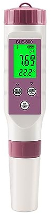 LLAWQSM Wassertester, 7-in-1-Temp-ORP-EC-TDS-Salzgehalt-SG-PH-Messgerät, Online-Bluetooth-Wasserqualitätstester, APP-Steuerung for Trinklaboraquarien