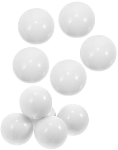 BRIGHTFUFU 10 Weiße Roulette Spielradkugeln aus Acryl für Roulettetische Präzises Design zur Minimierung von Reibung für Freizeitveranstaltungen und Riegel