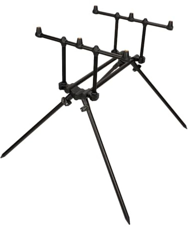 Hirisi Tackle Rod Pod Rutenhalter – 3 Ruten oder 2 Ruten wählbar, – Aluminium Rutenständer mit Tasche zum Karpfenangeln, Angelrutenständer