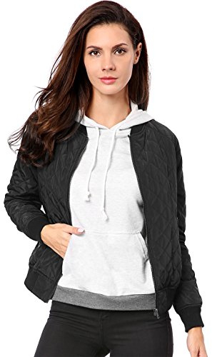 Allegra K Damen Bomber Jacket Bomberjacke