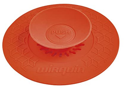 Wirquin 30722335 - Tappo e filtro universale Uppy adatto per lavello, lavabo, vasca, rosso