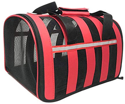 Boodtag Hundekäfig Tragbar Hundebox Transportbox Kleintiertasche Hundetasche Katzen Hasen Nager Kaninchen Geflügel Käfig Rot