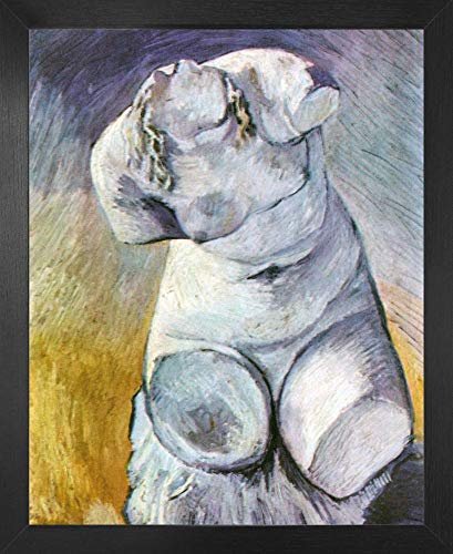 1art1 Vincent Van Gogh Poster Kunstdruck Bild und MDF-Rahmen - Gips-Statuette Eines Torsos, 1887 (50 x 40cm)