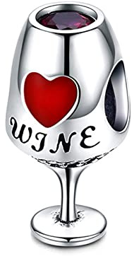 Good Luck 925 Sterling Silber Rot Farbe Lippenstift Handtasche High Heels Charms Wein Liebe Herz Charms Fit Armbänder DIY Schmuck