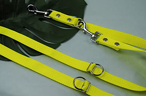 Führleine NEON-GELB verstellbar 2m x 25mm V-Leine