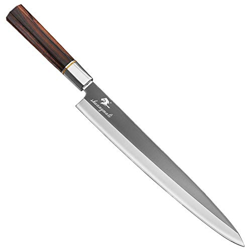 Cuchillo de sashimi de 12 pulgadas de alto carbono 5CR15 Acero Sushi Chef Cuchillos Utility Fileteing Corte Salmón Peces Sashimi Cuchillo Cuchillo Chef (Kitchen Knife Size : 12 inch)