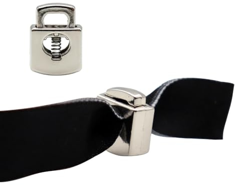 Wiederverschließbarer Verschluss für Festivalbändchen silber (3 Stück)