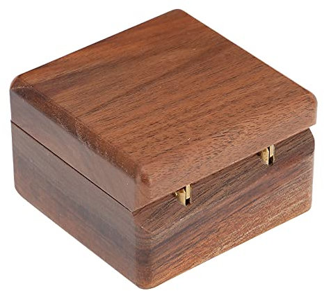 LIYJTK Herr Und Frau Eheringkästchen, Ringkästchen aus Holz, Schmuckaufbewahrung, Vitrine, Organizer Für Heiratsantrag, Hochzeitszeremonie – Dekorative Vintage-Ringkästchen aus Holz Für Paare