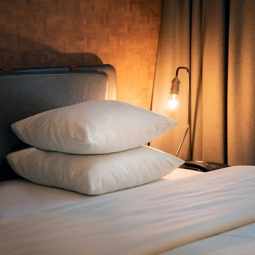 Luxus Premium 40x40, 40x80 und 80x80 2er Pack Kopfkissen 100% Baumwoll Hotelqualität Flauschig Kuscheliges & Bequemes Kopfkissen Weiß für Kinder & Erwachsene Weiches (40x80cm Packung mit 2 Stück)