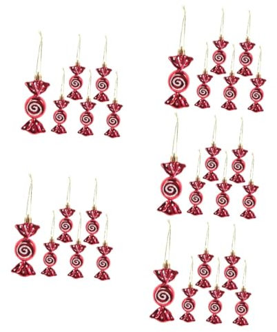Abaodam 30stücke Teiliges Bunter Weihnachtsbaum- Aus Kunststoff Kreative Süßigkeiten-Dekoration Für Festliche Anlässe Für Weihnachtsbaum Und Türschmuck