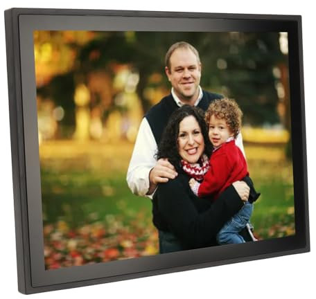 Album Fotografico Digitale, Frame di Foto Elettronico da 15 Pollici Wireless Condivisione di 32 GB Memoria 1024x768 Risoluzione per il Campeggio per Festa (Spina europea)