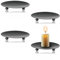 YoHyien 4 Piezas Portavelas de Metal 9 cm, Candelabros para Velas, Porta Velas Decorativas, Retro Soporte Velas, Candelabros Decorativos para Navidad, Boda, Oración, Fiesta en Casa y Cena (Negro)