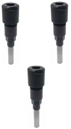 UPKOCH 3St Router-Verlängerungsstange Futter Fräser Verlängerungsstange Oberfräser-Spannzangenverlängerung Adapter bohrständer Graviermaschinenstange flache Trimmerstange eben Lauben