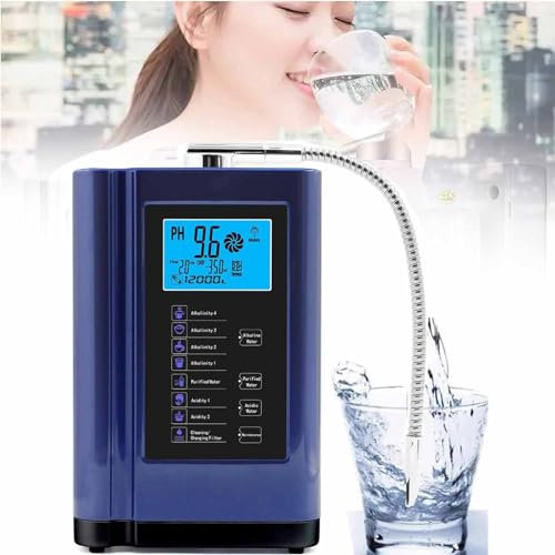 DDZJTPP Ionizador Agua Alcalina Profesional,Ionizador Agua Y Máquina Agua Alcalina,Produce Agua Alcalina Ph 3.5-10.5,7 Configuraciones Agua, hasta -500 Mv Orp,8000 litros por Filtro,Blue