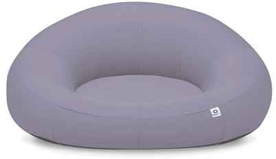 Pouf Flottant Polyvalent avec Pompe Electrique et Coussin - Tissu Olefin Résistant - 140x120x60 cm - Utilisation Confortable dans Le Jardin et Piscine - Gris Galet - Déco Arts