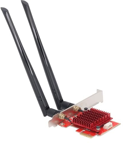 Tarjeta de Red PCIE WiFi 8774Mbps, Adaptador de Tarjeta de Red Inalámbrica de Triple Banda con 2.4G 5.8G 6G, Tarjeta PCI E WiFi Adaptador de Red PCI Express para 11, para