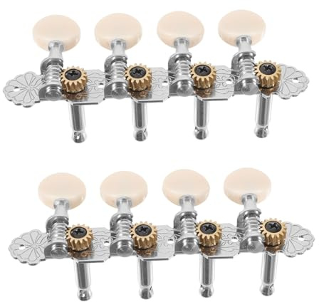 Metall Gitarrenstimmschlüssel 1 Satz für Gitarrenköpfe | Silber, Leicht zu Montieren und Entfernen, Feinere Stimmung und Stabile Einstellung, für Gitarristen und Anfänger