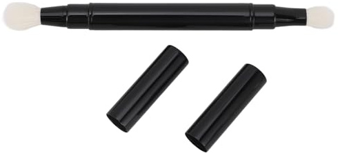Nutriess Double pinceau à fard à paupières rétractable et portable, outil de maquillage pour les yeux à double extrémité pour les voyages en plein air