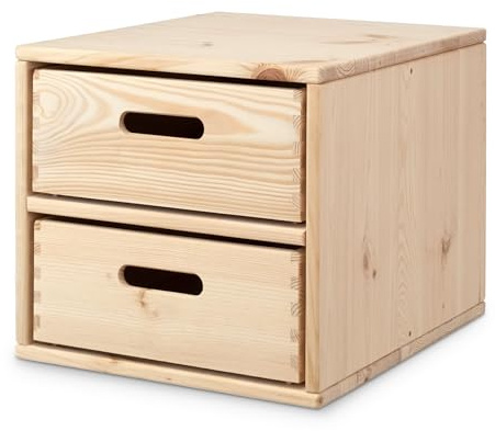 Ehrenkind® Regal für Kinderzimmer – Praktisches Aufbewahrungssystem aus Kiefer für Spielzeug und Ordnung | 2 Fächer | Klein (315 mm)