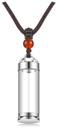 Jovivi Edelstahl Urne Kette Memorial Schmuck Asche Urne Anhänger Öffnen Kette Kapsel Pendant Halskette Gedank Asche Haare Blume Anhänger Gedenk Geschenk
