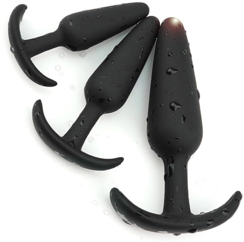 Butt Plug Anal Training Set Silicone Anal Plug Trainer Anal Sex Toy | 3PCS Silicone Anal Plug Starter Kit for Women Men Couples Silicone Buttplug Training Kit Sex Toys for Beginners to Advanced