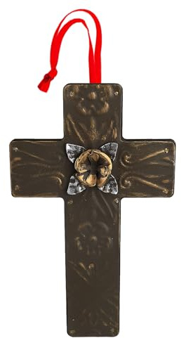 YJZQ Kruzifix für Ostern, 19 cm, geschnitzt, Wandkreuz, aus Holz, Retro, Bibel, Statue, Jesus, Heiliges Kreuz, katholisch, christlich, Kirche, Haus, Kapelle