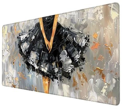 Alfombrilla Ratón, Alfombrilla Ratón XXL Gaming Tapete Escritorio Ordenador(1400x600x3mm)Protector Escritorio Alfombrilla Antideslizante para Ratón Láser y Óptico (Mujer) mousepad (Color Blanco) Z-U-E