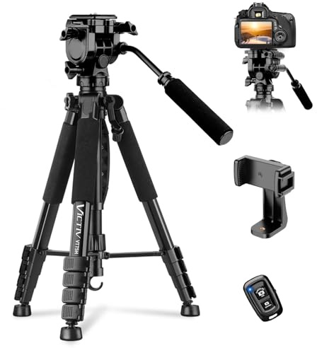 Trépied robuste pour appareil photo de 190,5 cm avec support de téléphone et sac de voyage, compatible avec caméra vidéo, appareil photo reflex numérique, télescope, GoPro, téléphone portable, charge
